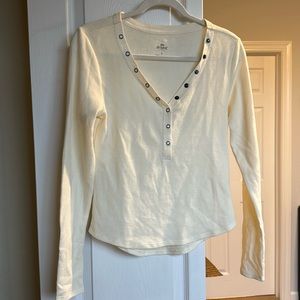 Cream Long Sleeve Top